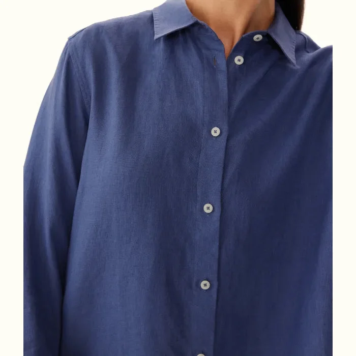 Highgate Shirt - Linen - Blue