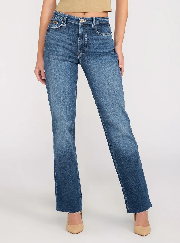 Mid-Rise Straight Leg 80s Denim Jeans In Etosha Wash