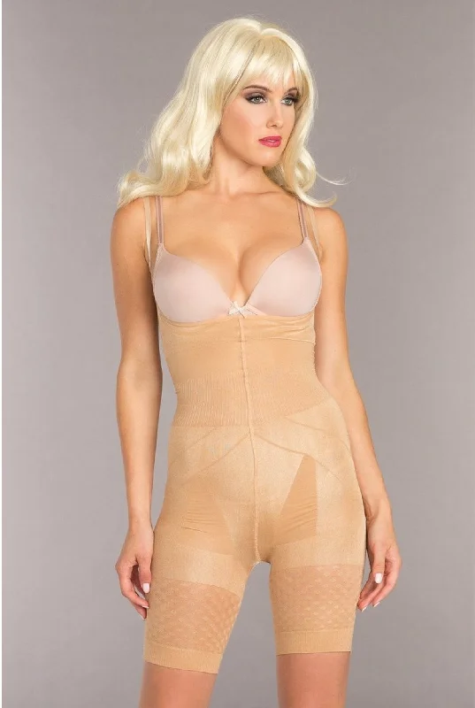 Mid-Thigh Crotchless Body Shaper