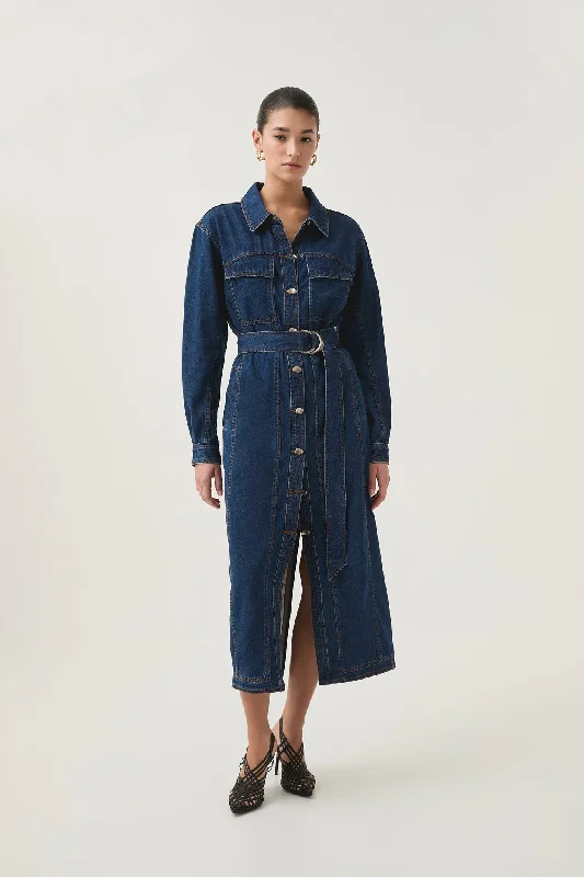 Neo Denim Midi Dress