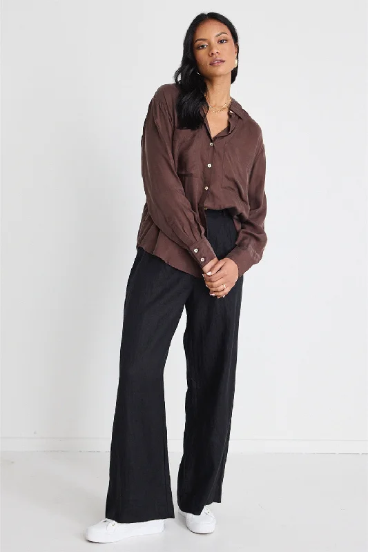 Tidal Cocoa Luxury Blend Oversized Shirt