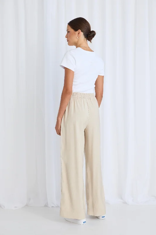 Townie Sand Stripe Side Tape Wide Leg Pants