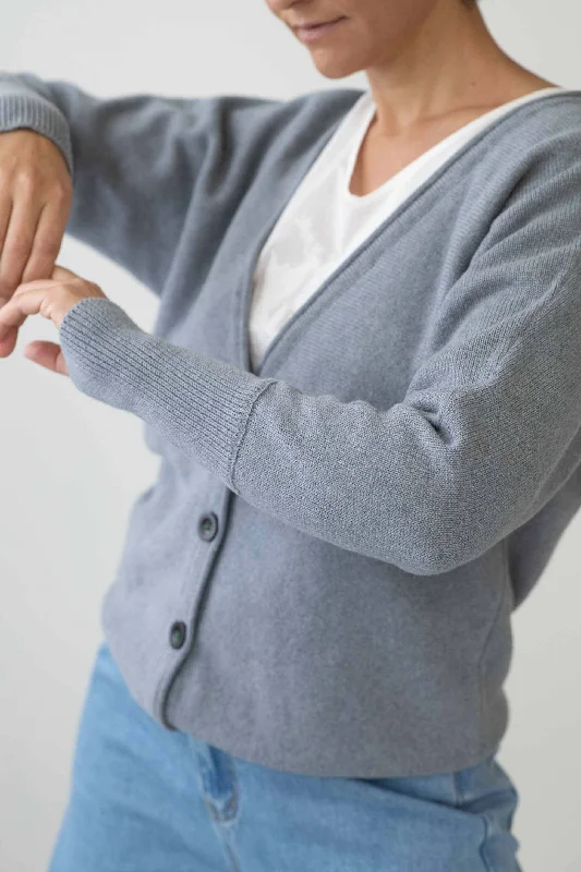 Willa cardigan Chambray *organic cotton