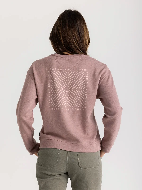 Women's Carve Your Path Fleece Crew - Heather Fig