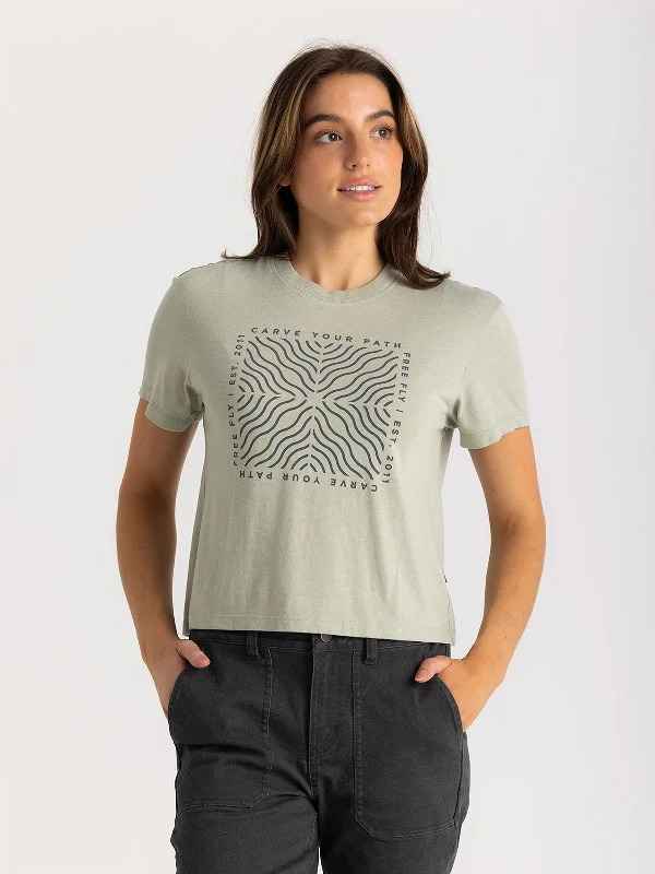 Women's Carve Your Path Tee - Heather Desert Sage