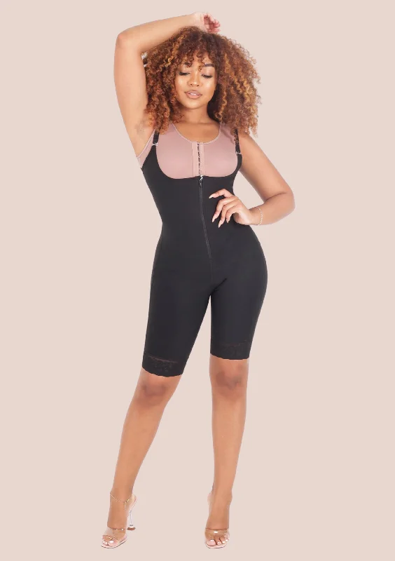 Powernet Midi High Compression Zipper Faja Shaper - Thin Straps