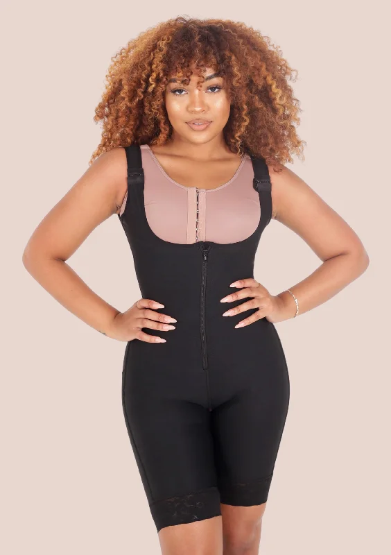 Powernet Midi High Compression Zipper Faja Shaper - Wide Straps