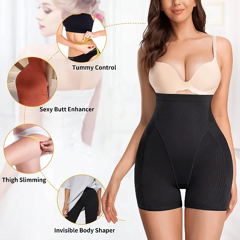 Women's Butt Lifter Hips Enhancer Shapewear Removable Pads High Waist Trainer Tummy Control Panties Sexy Buttocks Body Shaping Padded Lingerie