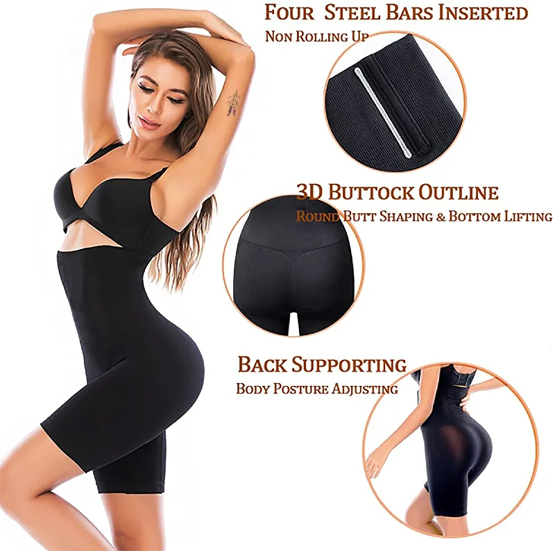 Women's Tummy Control Shapewear High Waist Underwear Butt Lifting Back Support Thighs Shaping Knickers