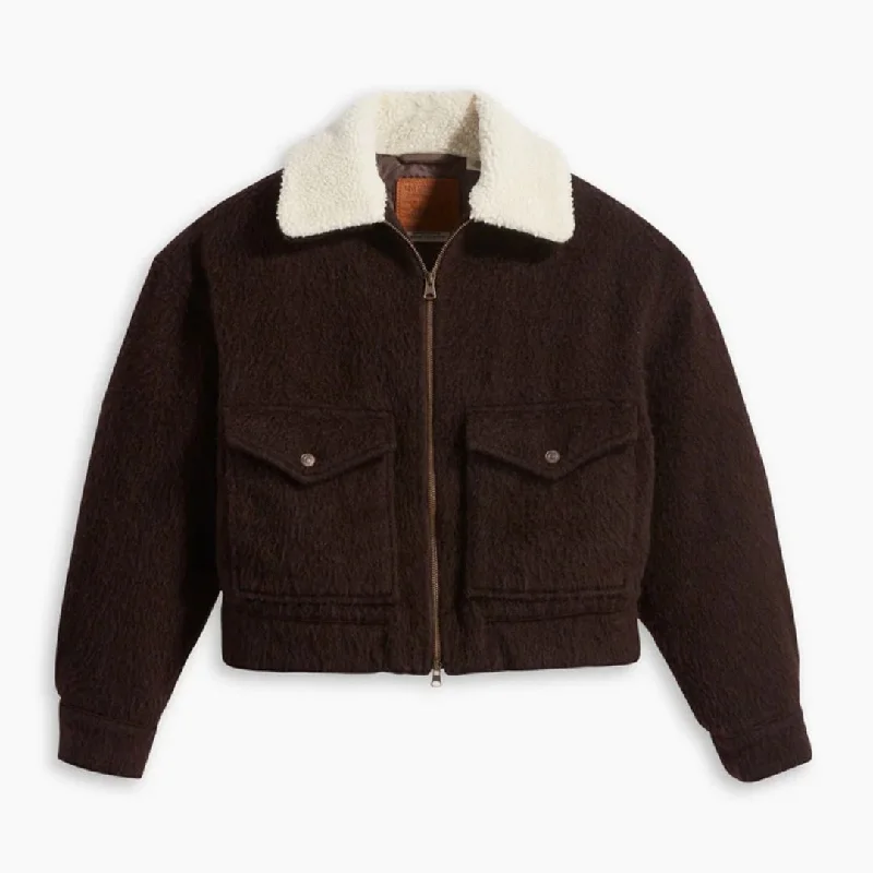 Wool Baby Bubble Trucker Jacket (Mole)