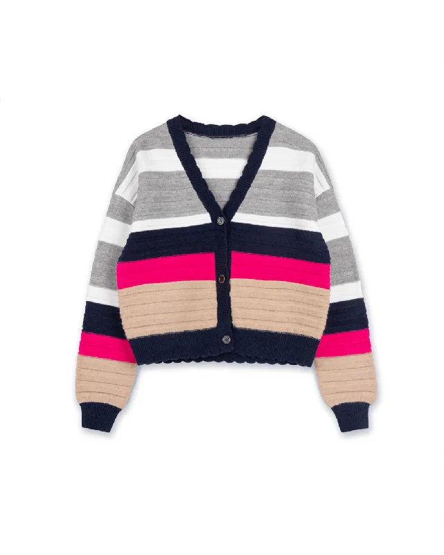 Colorful Stripe Knit cardigan