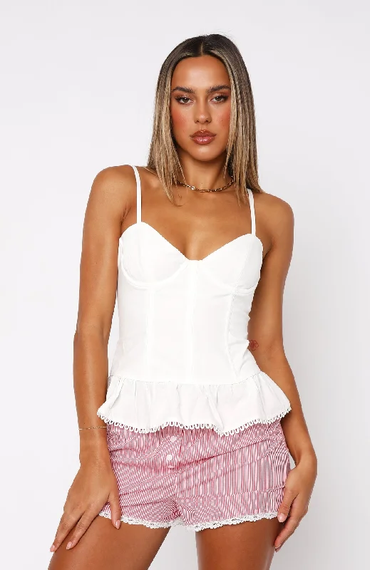 Let's Not Talk Bustier White