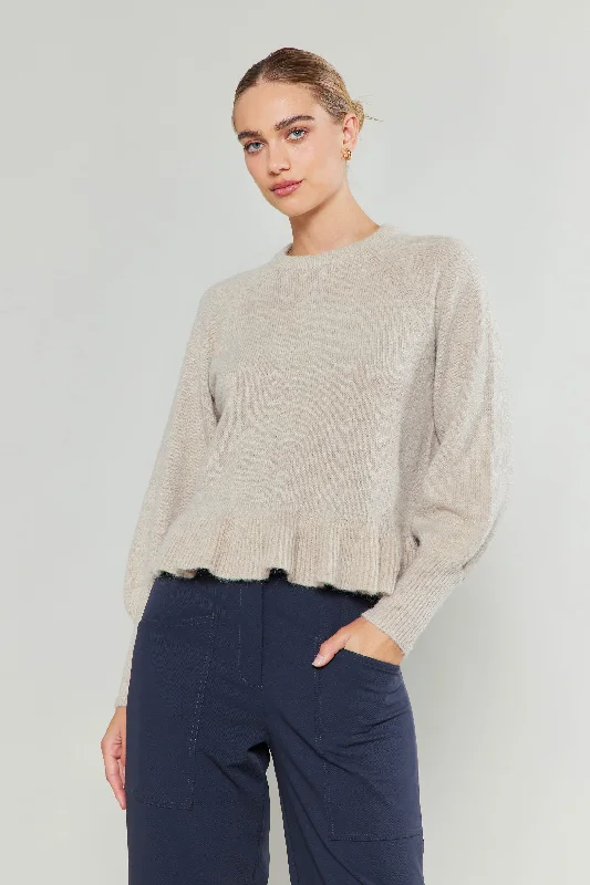 Ruffled Hem Sweater