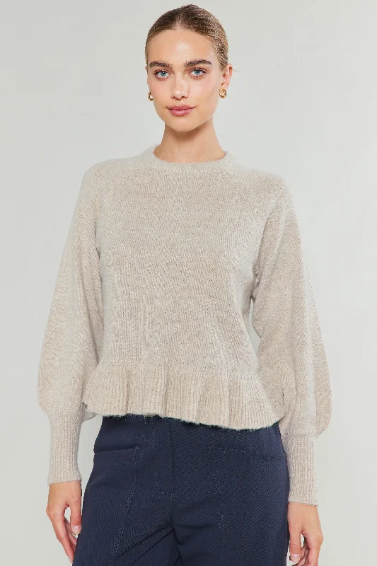 Ruffled Hem Sweater