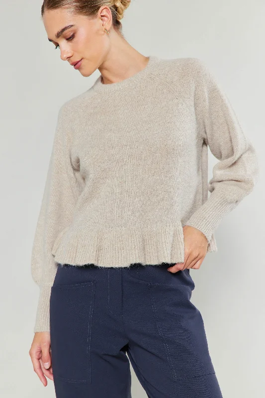 Ruffled Hem Sweater