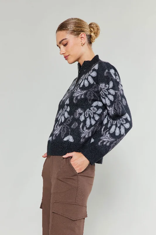 Floral Jacquard Sweater