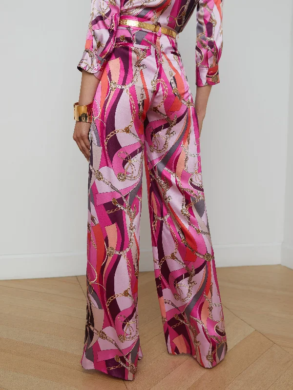 Pilar Silk Wide-Leg Pant