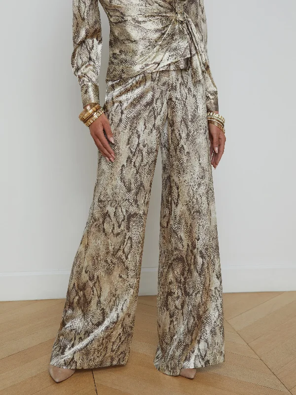 Pilar Silk Wide-Leg Pant