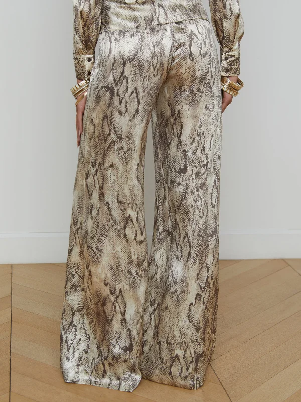 Pilar Silk Wide-Leg Pant