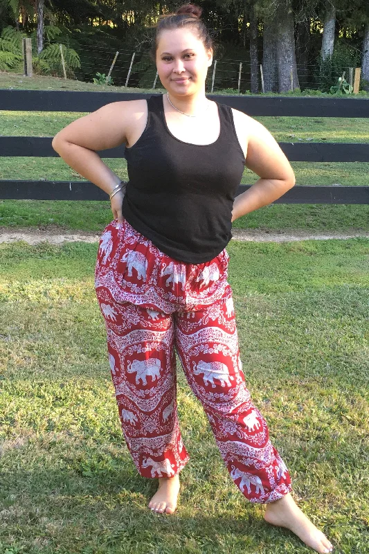 Shaman Elephant Drawstring Pants - Plus Size