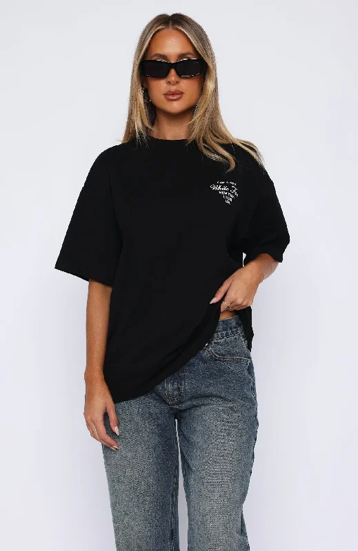 Show Me The World Oversized Tee Black