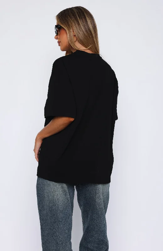 Show Me The World Oversized Tee Black