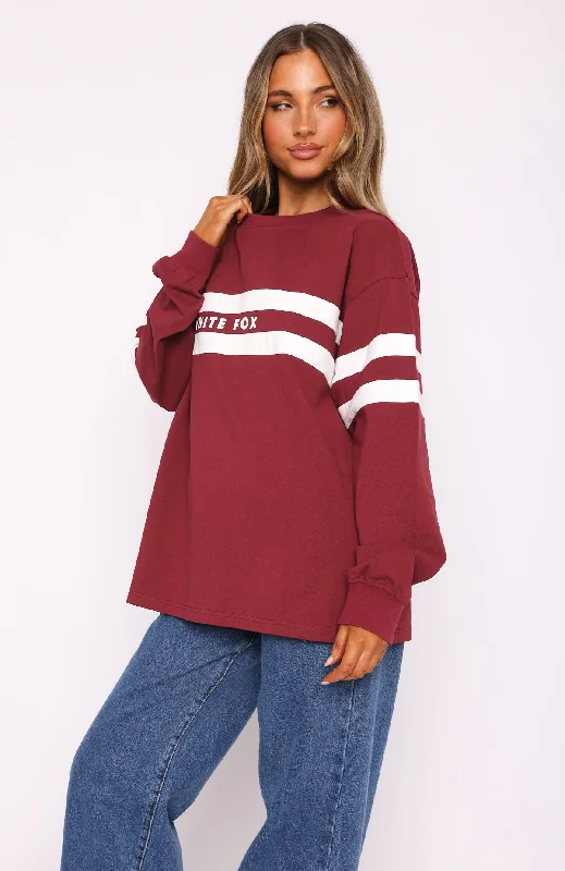 You're My Inspiration Long Sleeve Tee Maroon